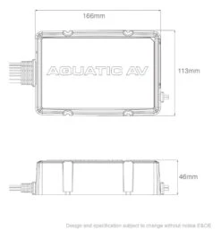 Aquatic AV 300 Watt 2-Channel Amplifier For Harley Touring 1998-2023 -Motorcycle Parts Shop aquatic av2 channel amplifier for harley 3