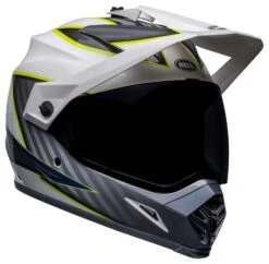 Bell Helmets Bell MX-9 Adventure Mips Dalton Helmet 38 Bell Helmets Bell MX-9 Adventure Mips Dalton Helmet -Motorcycle Parts Shop bell mx9 adventure mips dalton helmet white grey hi viz yellow 2
