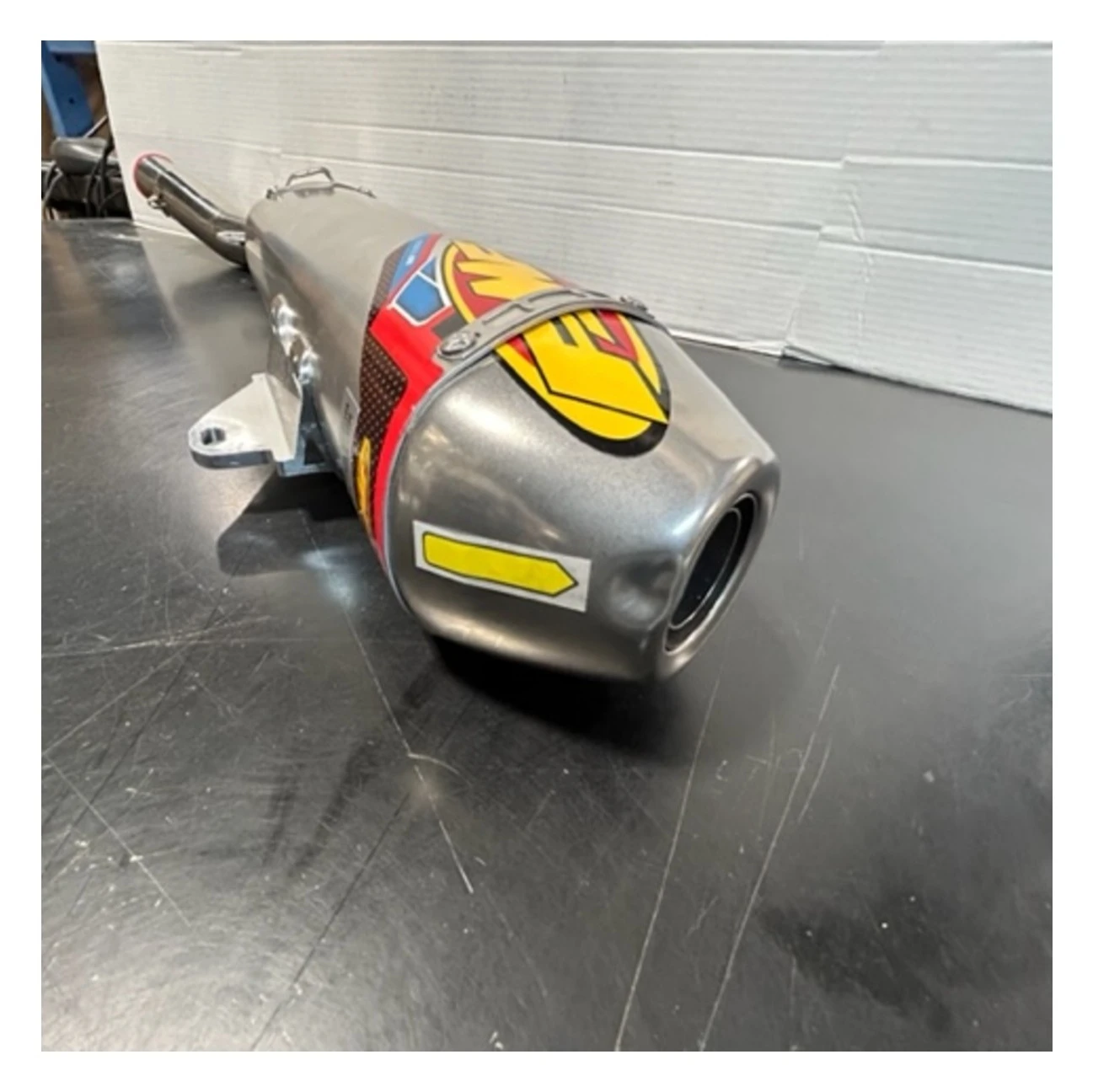 FMF Q4 HEX S/A Slip-On Exhaust Yamaha YZ450F / FX / WR450F 2018-2023 Stainless Steel/Aluminum/Stainless Steel [Blemished - Very Good] - Image 2