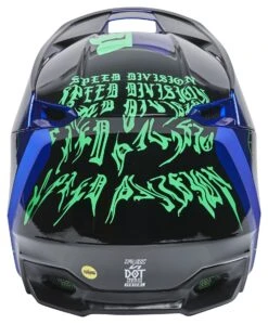Fox Racing V1 Peril Helmet -Motorcycle Parts Shop fox racing v1 peril helmet blue 3