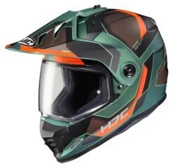 HJC DS-X1 Synergy Helmet -Motorcycle Parts Shop hjcdsx1 synergy helmet green orange brown