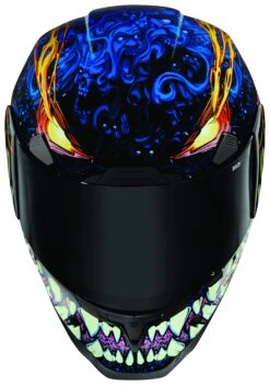 Icon Airframe Pro Soul Food Helmet -Motorcycle Parts Shop icon airframe pro soul food helmet blue 3