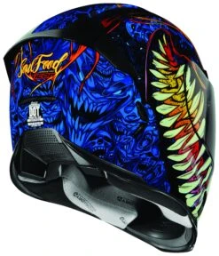 Icon Airframe Pro Soul Food Helmet -Motorcycle Parts Shop icon airframe pro soul food helmet blue 4