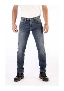 Rokker RokkerTech Tapered Slim Jeans -Motorcycle Parts Shop rokker rokker tech tapered slim jeans medium blue