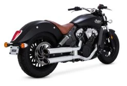 Vance & Hines PCX 3" Round Twin Slash Slip-On Mufflers For Indian Scout 2015-2023 -Motorcycle Parts Shop vance hines3 round twin slash slip on mufflers for indian scout 1