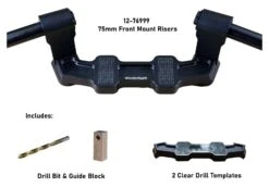 Woodcraft Universal Clip-On Risers W/ Adapter Plate -Motorcycle Parts Shop woodcraft universal clip on risersw adapter plate 9